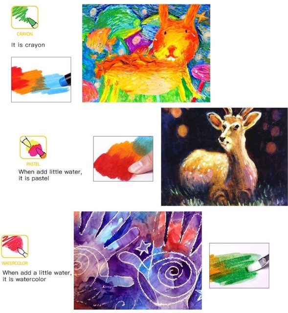 

tyvf Joan Miro Babyroo Washable 6pcs 12pcs or 24pcs Silky Crayon Baby Roo Krayon Aman Body Face