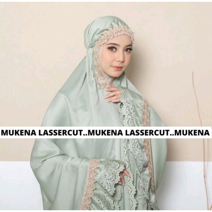 MUKENA DEWASA SUTRA VELVET / MUKENA DEWASA RAMPEL LASER CUT / MUKENA PREMIUM RAMPEL / MUKENA JUMBO RENDA LASERCUT DEWASA