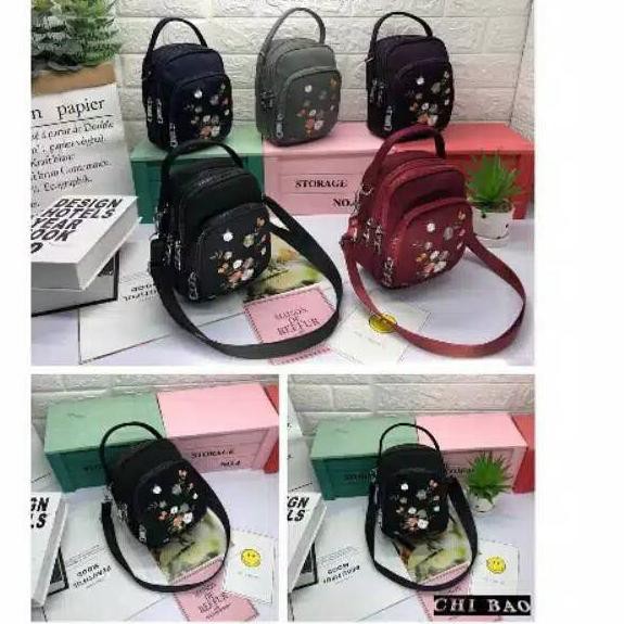 0AA TAS WANITA IMPORT CHIBAO KEMBANG Y332-11 2IN1 JINJING DAN SELEMPANG Ready