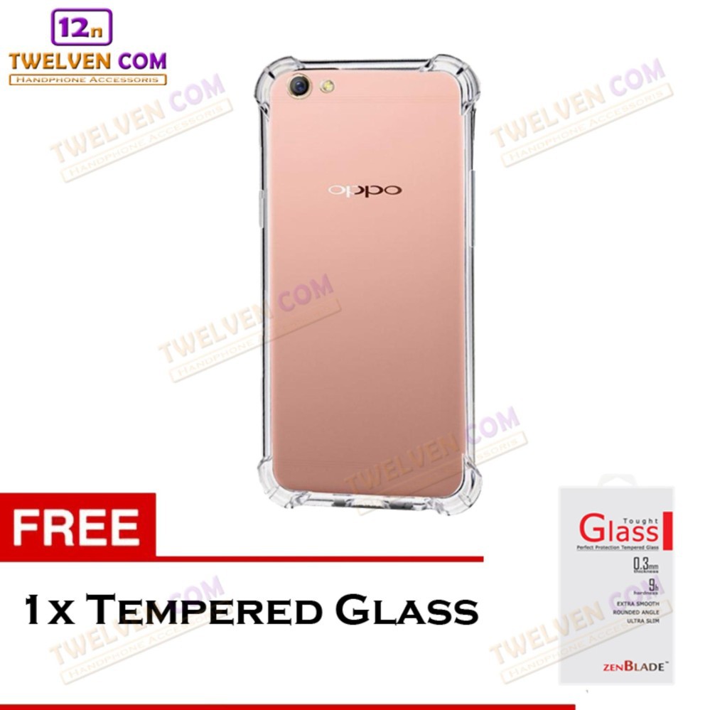 Anti Shock Anti Crack Softcase Casing for Oppo A71 + Free Tempered Glass