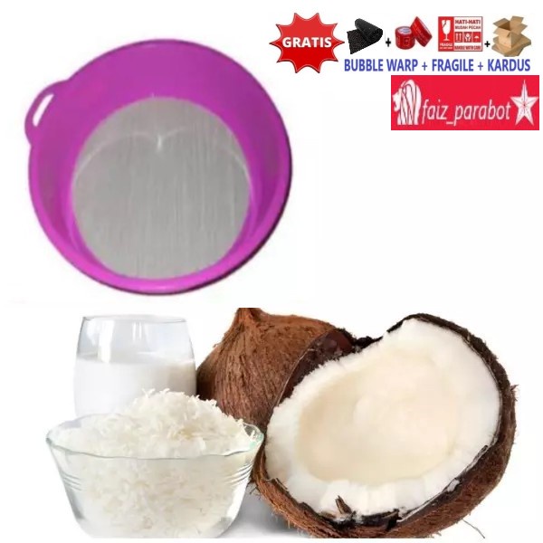 24 CM SARINGAN SANTAN KELAPA/ AYAKAN TEPUNG PLASTIK UKURAN 22 CM T6