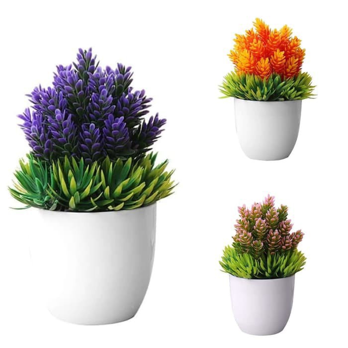 Ornamen Tanaman Pohon Pinus Artificial Flower Decoration Pot Bunga Hias Dekorasi Meja