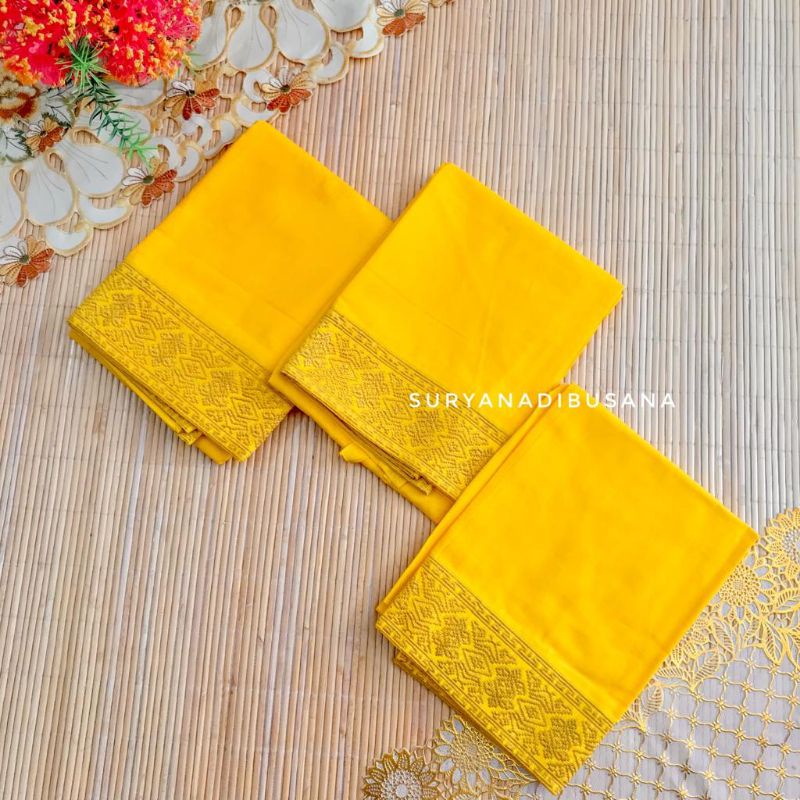 Saput Bordir Kuning | Saput Bali Polos Pria Murah