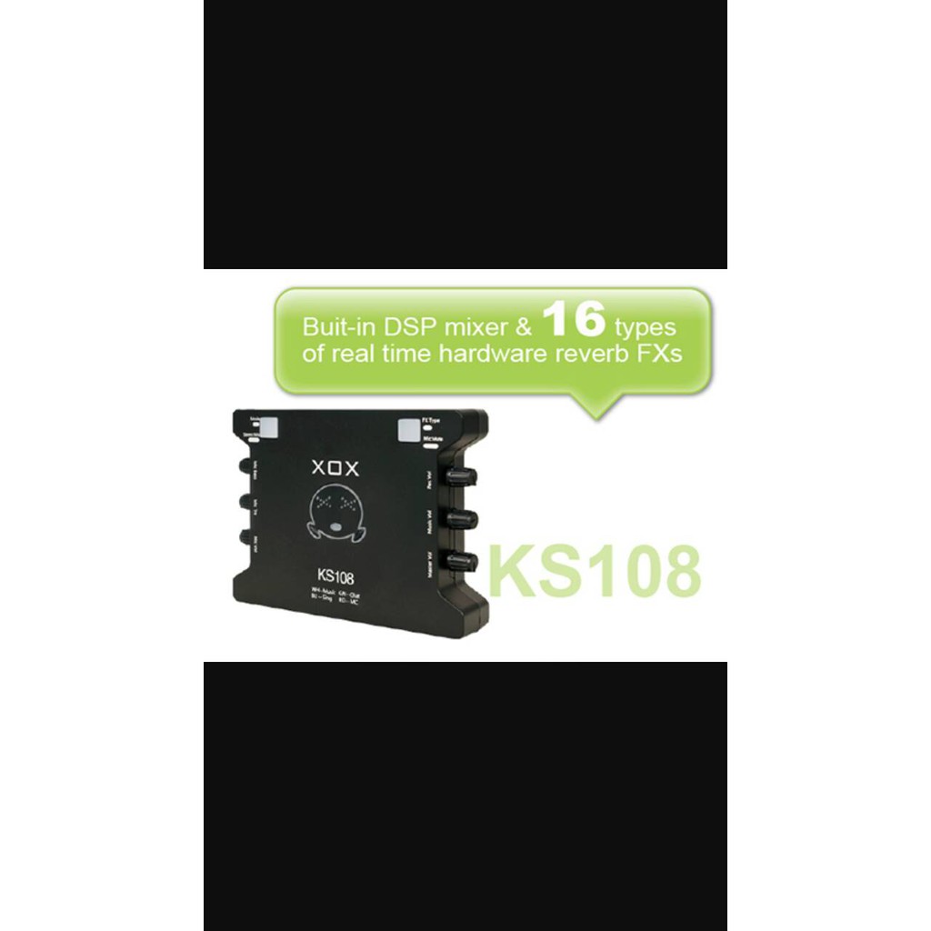 Terbaru SOUND CARD EKSTERNAL XOX KS108 KARAOKE RECORDING RECORD AUDIO MIC MIKE