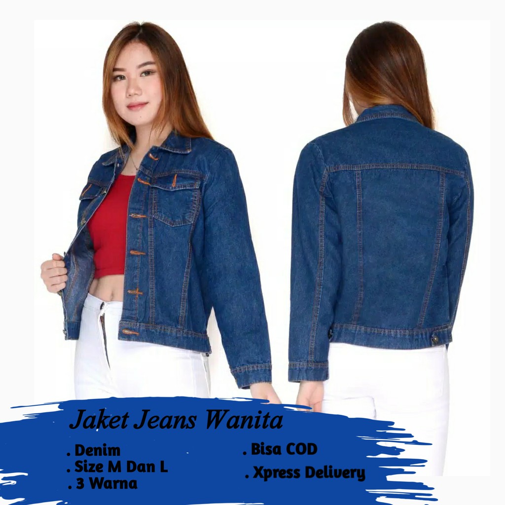 Jaket Jeans Wanita Cewek Premium Shopee Indonesia Jaket Jeans Wanita Cewek Premium Shopee Indonesia
