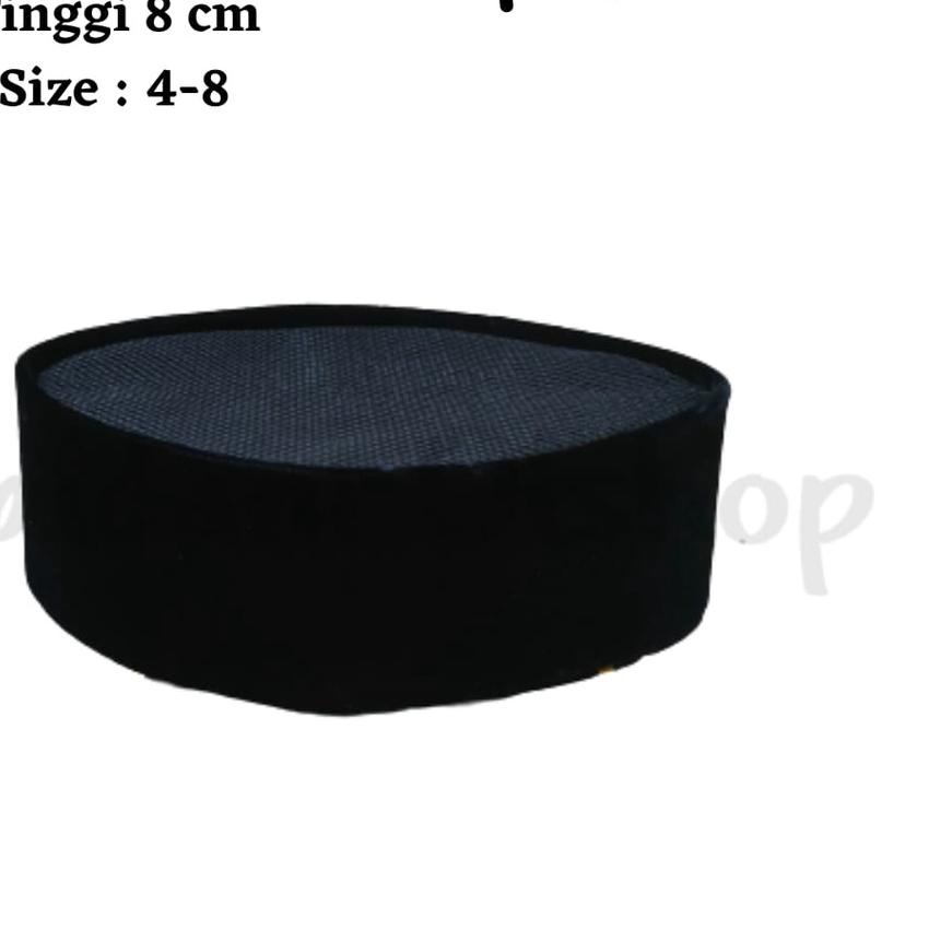 ♢ Songko Kopiah Hitam Full AC Tinggi 8 cm / Kopyah Hitam Full Ac / Peci Full AC /peci/kopiah/songko 