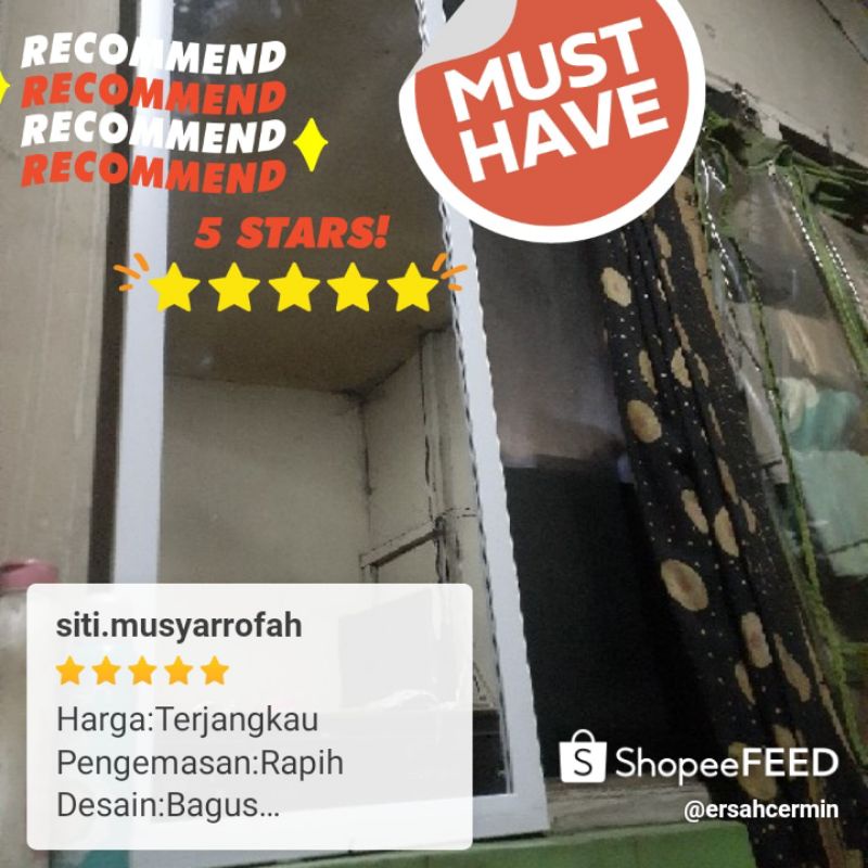 cermin dinding / cermin gantung 35x97 pull bingkai-6