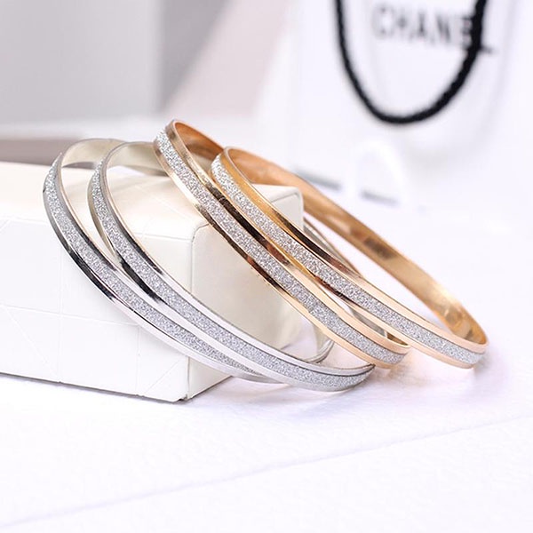 Gelang Fashion Titanium Kristal / Gelang Bangle Gelang Tangan Korean Import / Aksesoris Gelang Wanita / TV-14