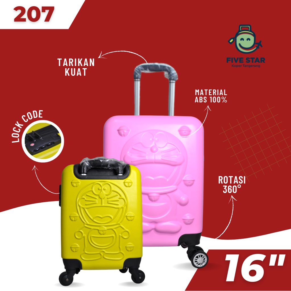 Koper 16 Inch Koper Murah Koper Doraemon 20 Inch Kabin Koper Travel Koper Fiber Koper Anak Koper 207