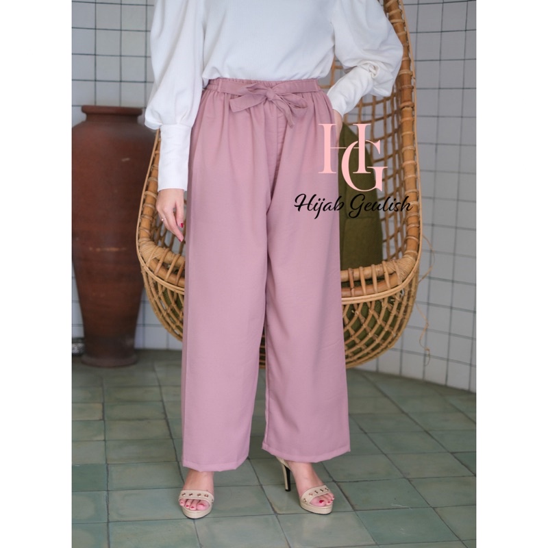 NAOMI KULOT RIBON PANTS / CELANA KULOT RIBON PANTS / CELANA PANJANG / CELANA KULOT BELLACREPE