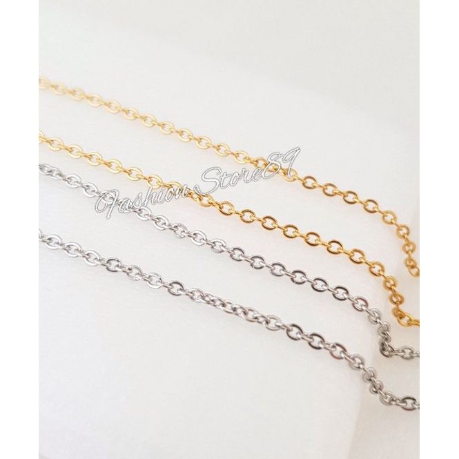 Ready Kalung Nuri Kecil Kalung Nori Titanium Silver Gold Antikarat Simple Kecil Murah