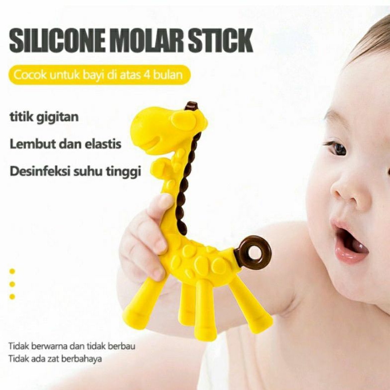 Teether Bayi Jerapah BPA Free / Gigitan Bayi 3 Month +/ Teether Giraffe