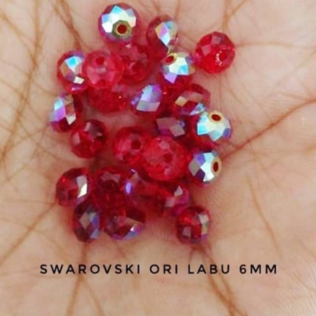 CRYSTAL SWAROVSKI LABU 6MM ORIGINAL AUSTRIA