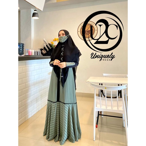 Premium Zanitha Syari ORI by U2C / Dress Katun / Gamis Set Syar'i / Gamis Pesta / Baju Syar'i Terbaru / Dress Syar'i / Muslimah Branded Wear-8