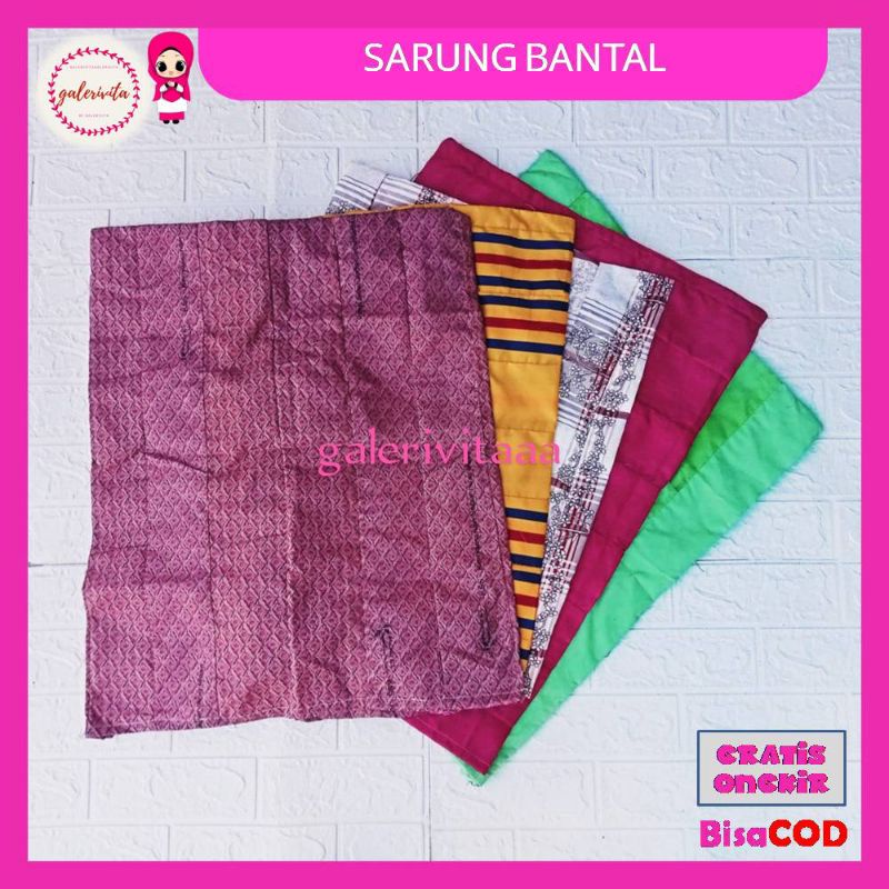 Urung Bantal Guling Kapuk Ukuran 62 cm x 52 cm/Sarung Bantal Tidur/Sarung Bantal PercaA363