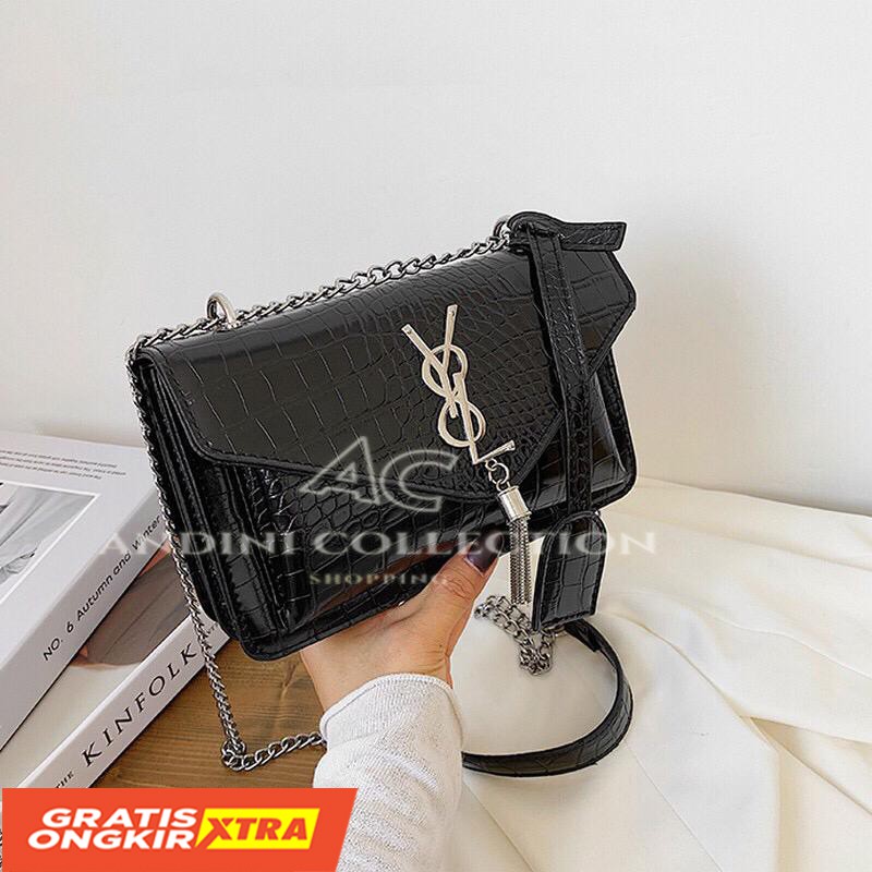Tas Ready Tas Selempang Wanita Fashion Croco 7261 93265 1714 ST8501 c7011 0083