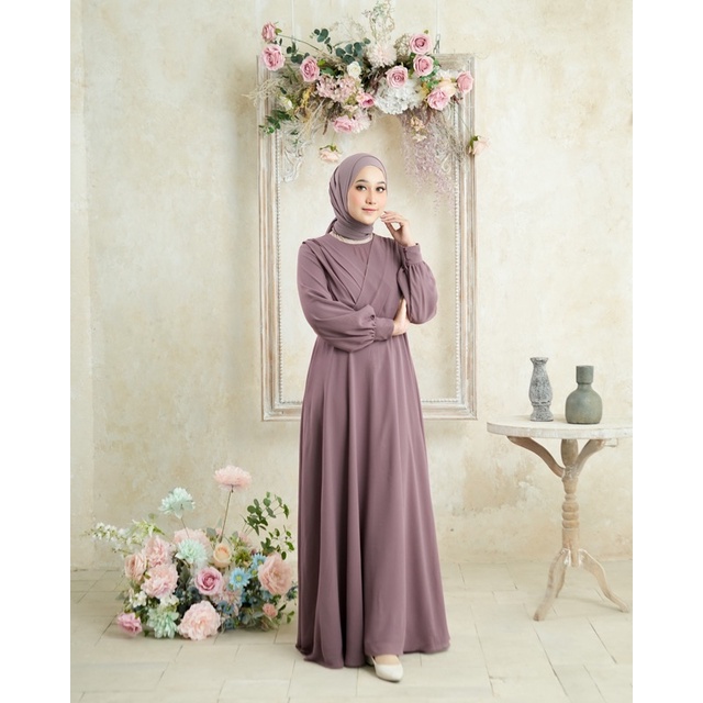 Walhijab - ELLE DRESS - dress ceruti dress cerutty babydoll dress pesta