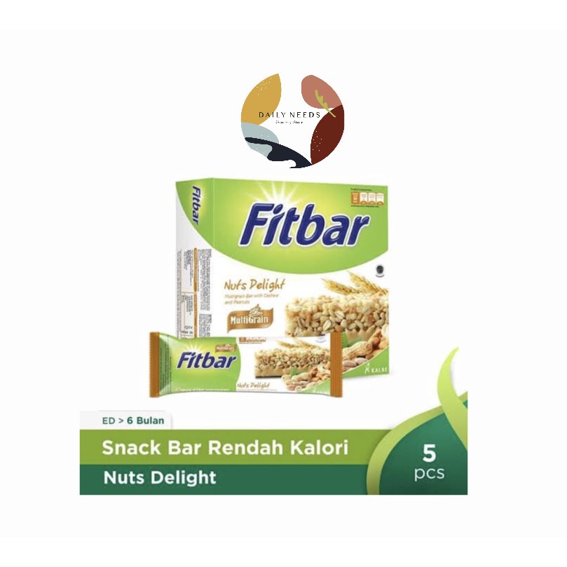 

Kalbe Fitbar Nuts Delight Isi 5 Bar 22 gram Cereal / Sereal