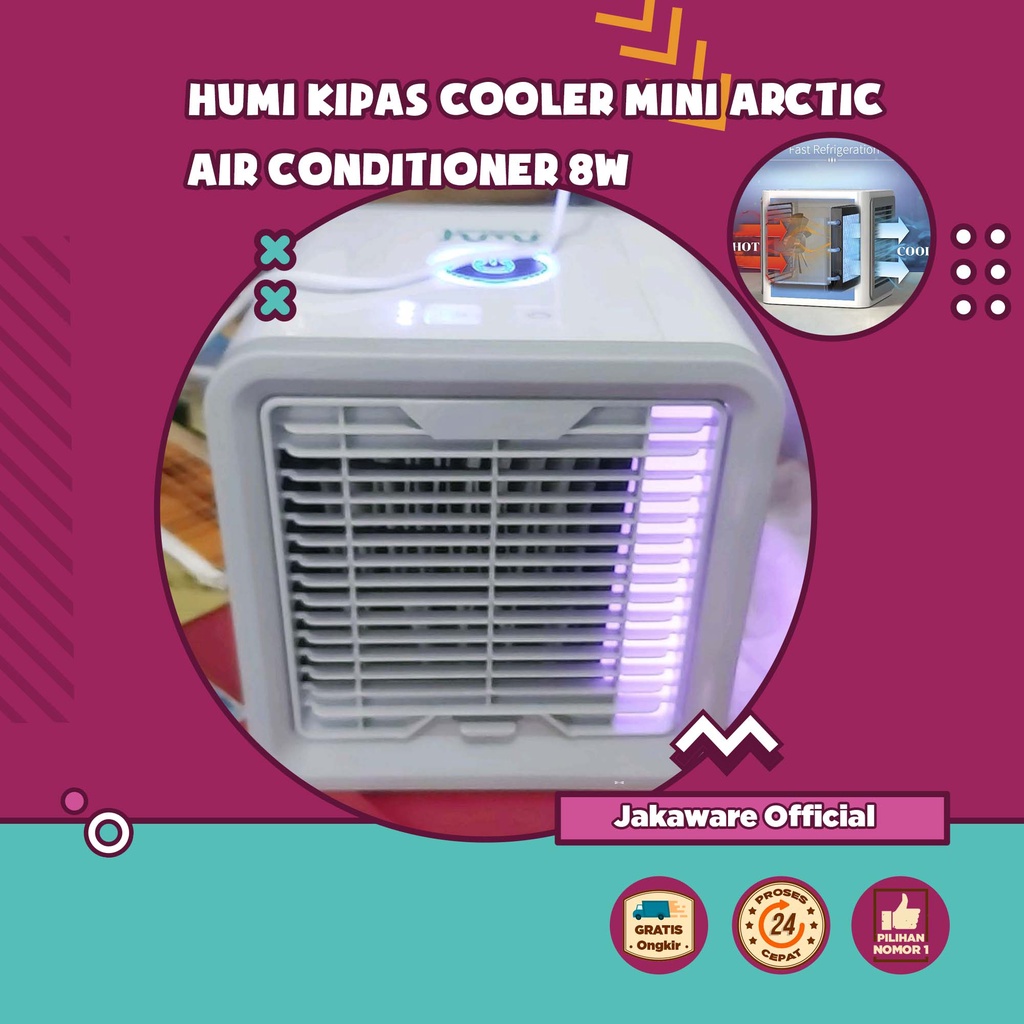 HUMI KIPAS COOLER MINI ARCTIC AIR CONDITIONER 8W AC KECIL PENDINGIN RUANGAN KAMAR PORTABLE POWER ULT