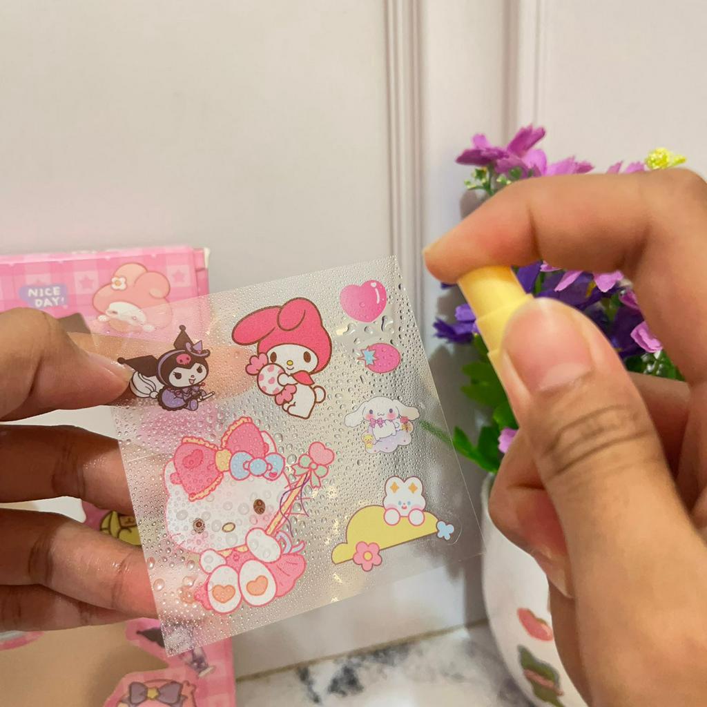 Sticker Sanrio 100 Lembar Lengkap / Stiker Sanrio 1 box isi 100 lbr Transparan Anti Air Kuromi Cinnamoroll Favorit Anak Stationary Alat Tulis Kekinian Imut Lucu Unik Bisa Grosir