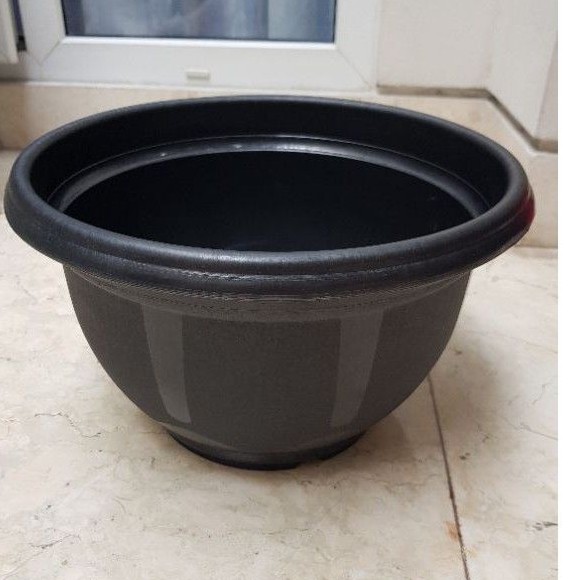 Pot Bunga hitam 30cm Pot Plastik