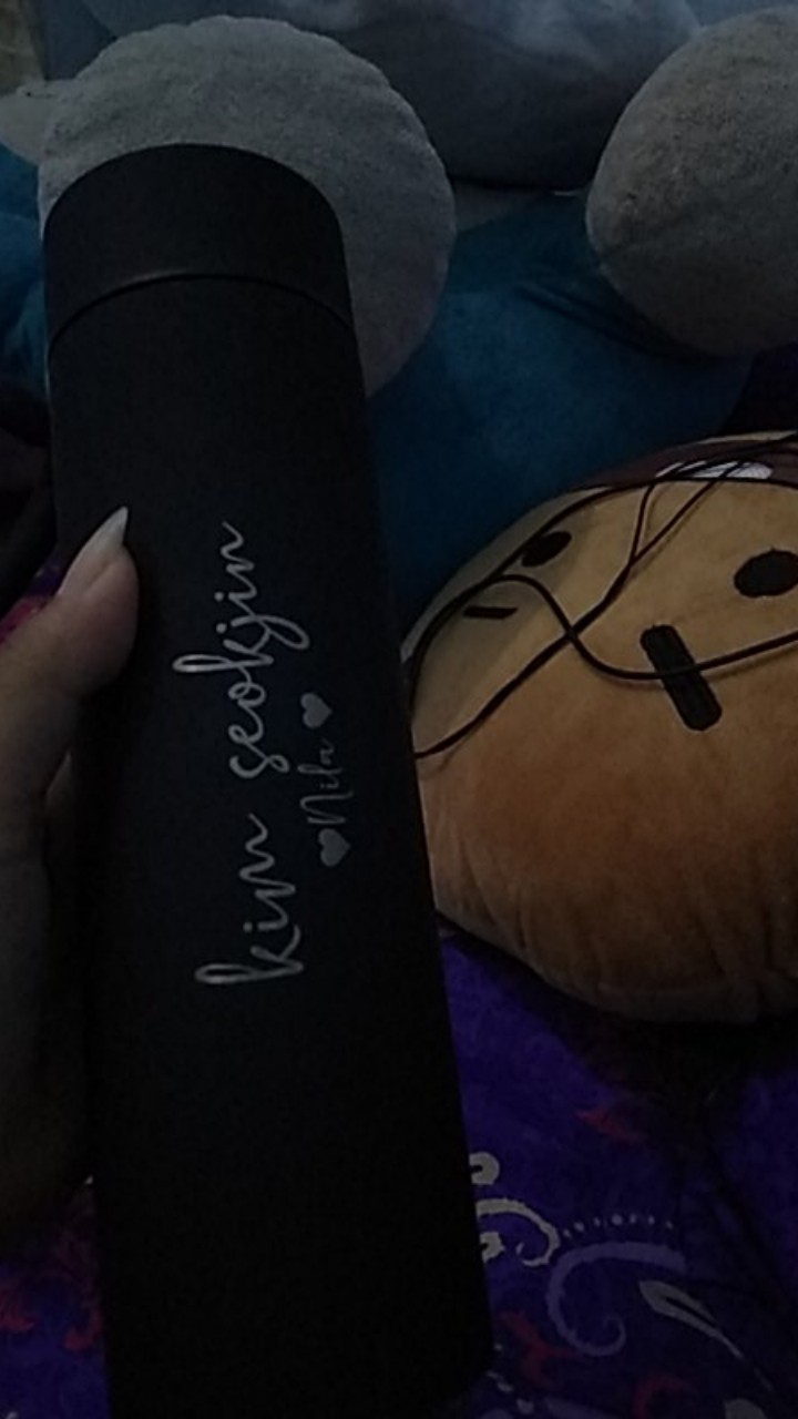 Neo Led Tumbler Custom Grafir Nama Logo Smart Temperature Termos Teh Kopi