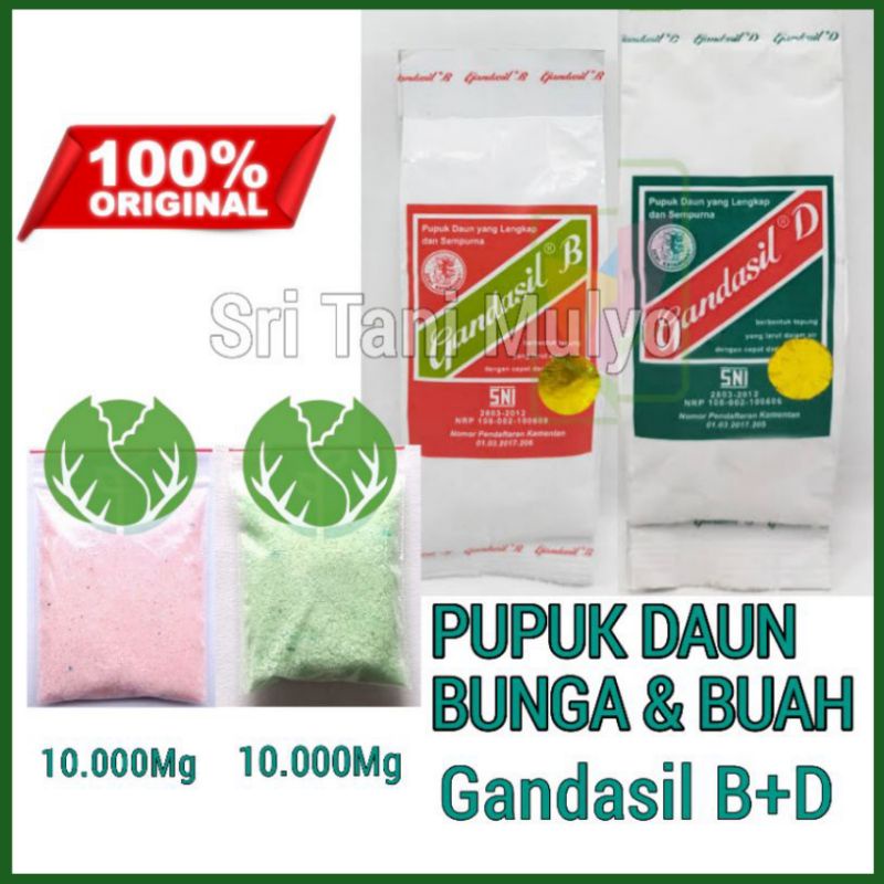 Jual Gandasil B+D Pupuk Buah, Bunga & Daun NPK Majemuk Nutrisi ...