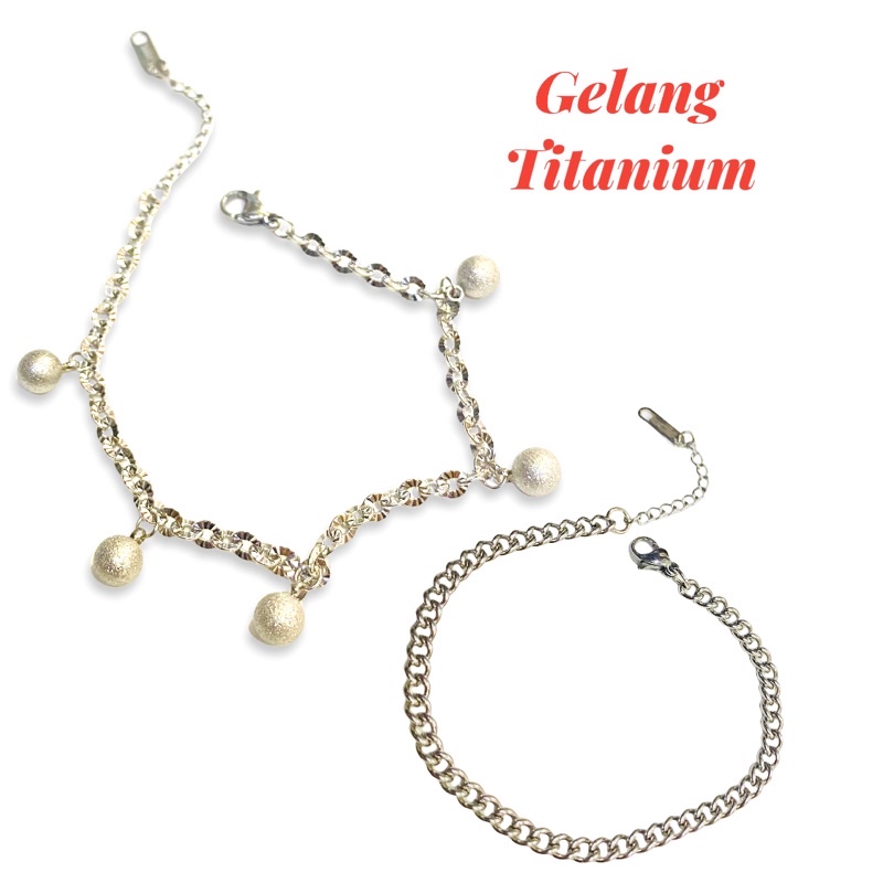 gelang titanium//gelang wanita//gelang anti karat//titanium asli