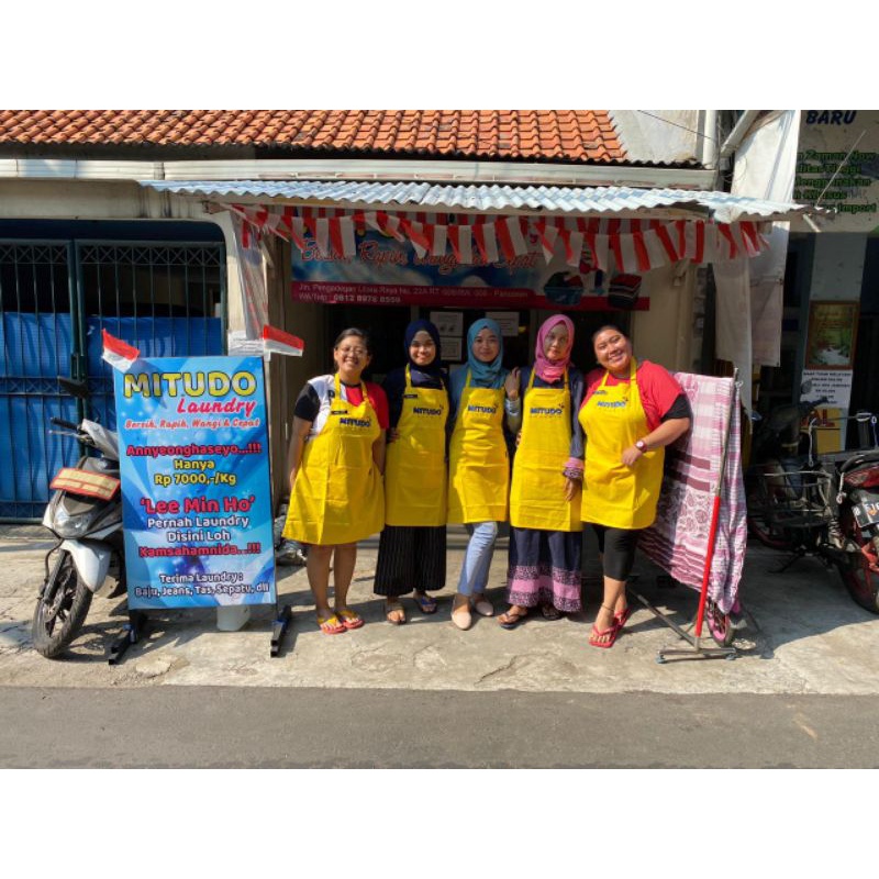 Celemek Apron Best Quality american drill Celemek masak Celemek dapur Celemek waitres Celemek murah