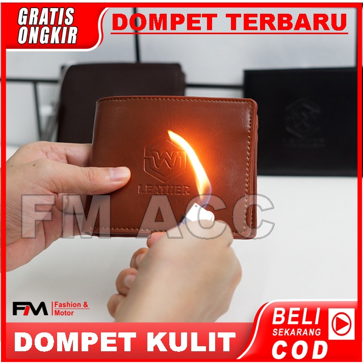 Dompet Original WG LEATHER Terbaru 2021/Dompet Lipat Pria-Choklat