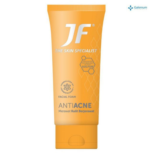 JF Sulfur Anti Acne Facial Foam Sabun Wajah Berjerawat