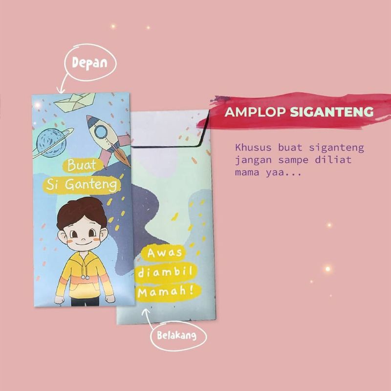 

(6pcs) Amplop lebaran lucu idulfitri(TIDAK BISA PILIH MOTIF)/amplop ramadhan karem motif anak dan makanan