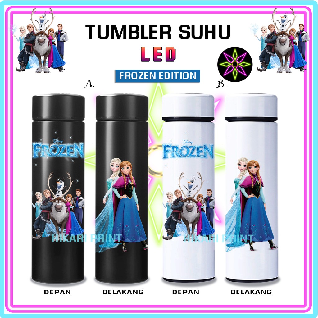 Hikari Print TUMBLER LED SAKURA FROZEN BOTOL MINUM FROZEN ELSA ANNA TUMBLR HAMPERS FROZEN ELSA EDITI