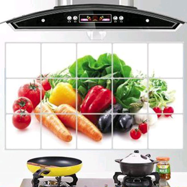 【GOGOMART】Sticker Dapur Anti Minyak / Wallpaper Tahan Suhu Panas - BUNGA