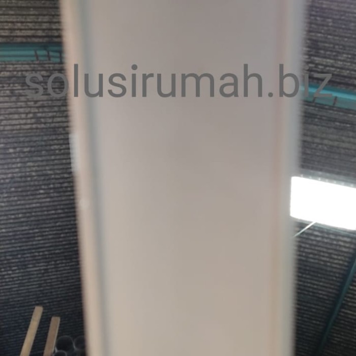 tutup kanal c 3 in permeter 1m aluminium putih open back white