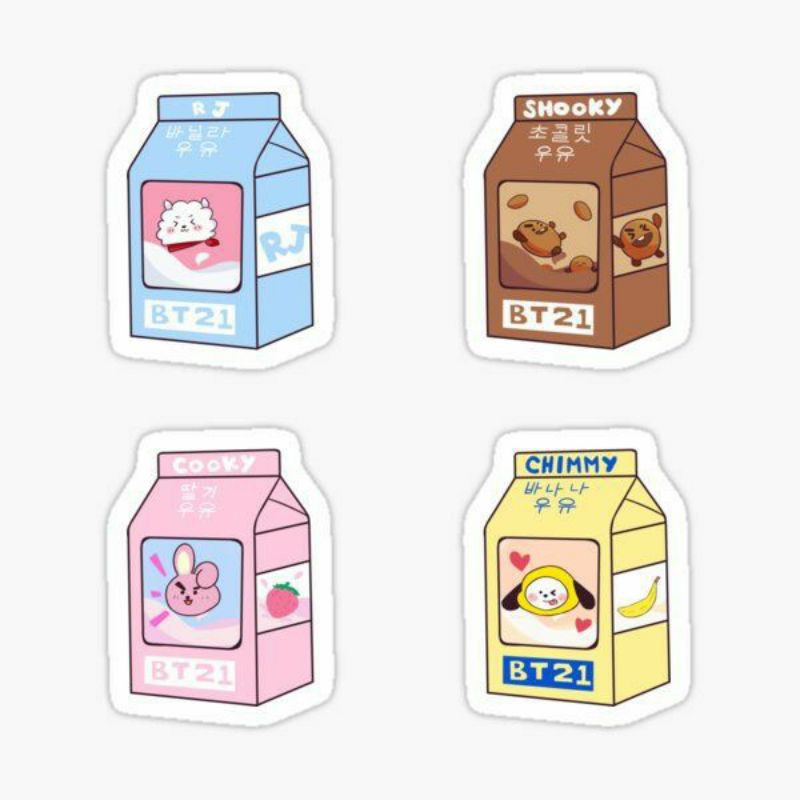 (READY STOK) Stiker bt21 berkarakter tumblr hp aesthetic/stiker laptop custom/stiker hp