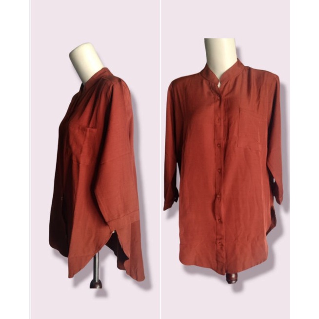 Kemeja Basic Wanita/Hem Cewek/Atasan Paula/Kemeja Cewek Polos/Kemeja Putih