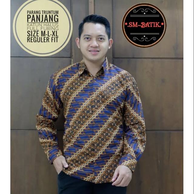 Kemeja Batik Lengan Panjang PARANG TRUNTUM PANJANG Batik Lapis Furing