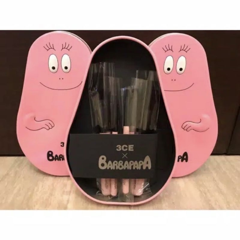 `ღ´ PHINKL `ღ´ kuas BARBAPAPA 5 in 1 untuk makeup oles bedak foundation eyebrow lipstick