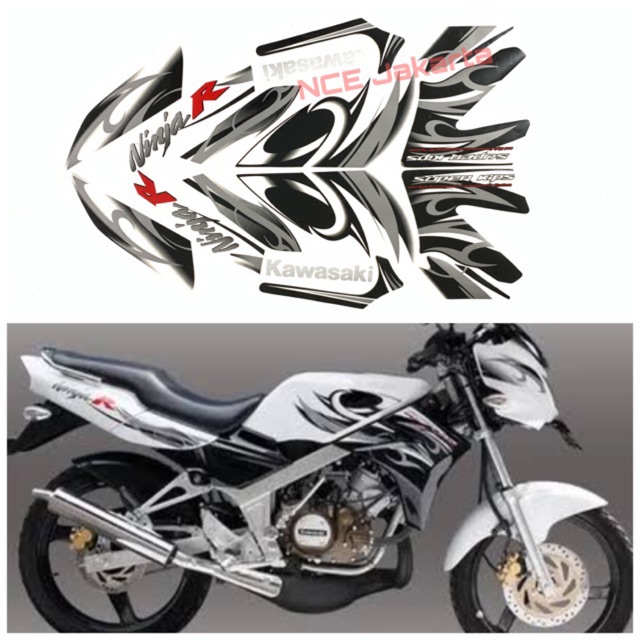 STIKER STRIPING NINJA R 2012 PUTIH