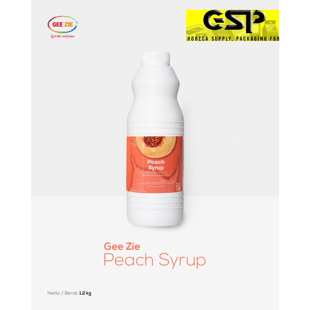 

GEE ZIE Peach syrup concentrate / Syrup Peach / Sirup Peche Import Taiwan