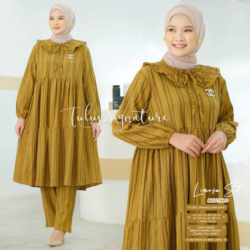 LIMOSA SET BY TULUS SIGNATURE (ONE SET WANITA) Setelan muslimah polos modern rekomended