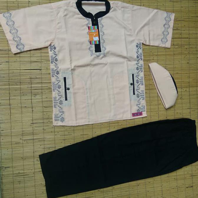 baju koko anak termurah BAJU ANAK LAKI KOKO ANAK 10-11 TAHUN MERK ANNAS KATUN CIGARETTE BORDIR ready