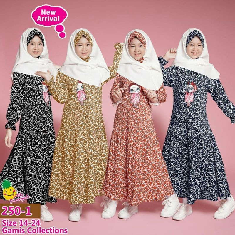 Setelan Anak Little Pineapple Cewek Gamis Little Pineapple Murah