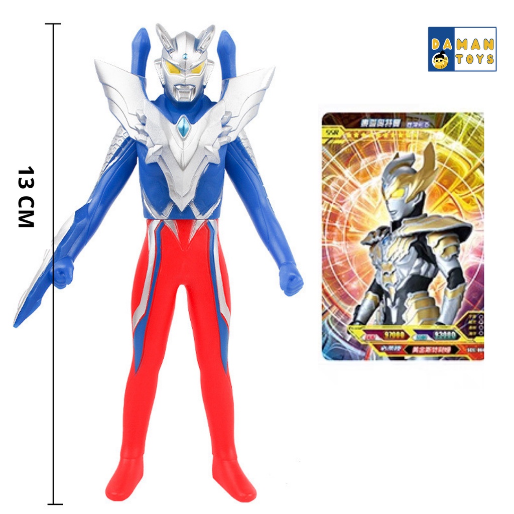 Mainan Robot Ultraman Zero Geed Ginga Trigger 13 cm Blind Box Bonus Kartu