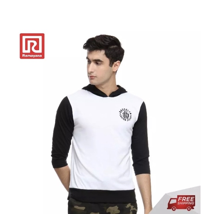 T-SHIRT BRAND DIESEL OBLONG RAGLAN TOPI 3/4 1978 PUTIH M KEKINIAN TERMURAH ORIGINAL