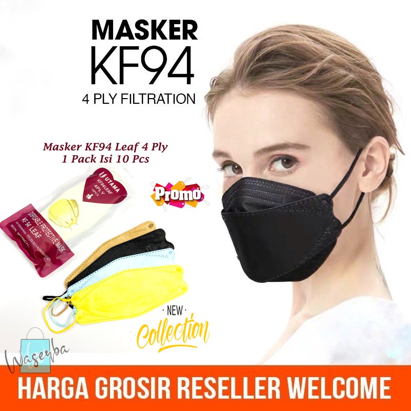 Masker KF94 Warna 4 Ply 1 Pack Isi 10 Pcs - Disposable Mask Termurah