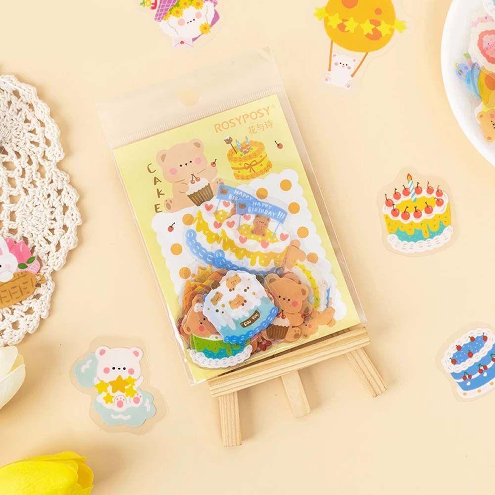 Lanfy Stiker Kartun Diary Album Dekorasi Hewan Alat Tulis Serpihan DIY Scrapbooking