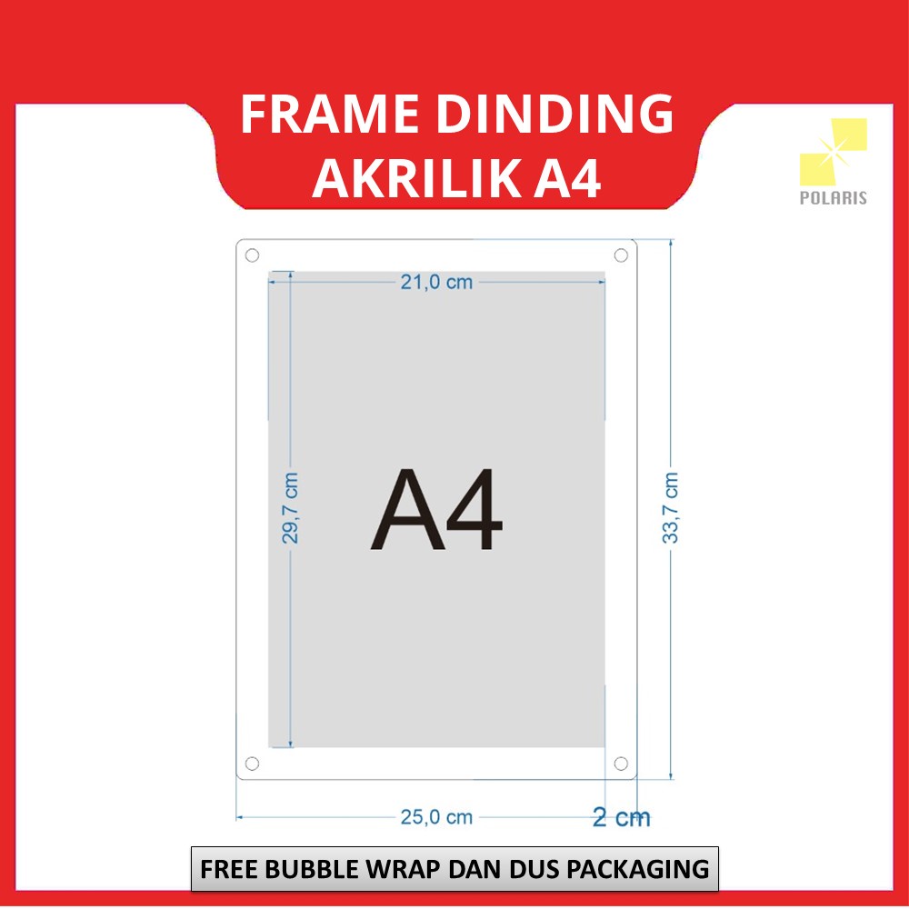 FRAME POSTER DINDING AKRILIK-WALL DISPLAY ACRYLIC-BINGKAI FOTO AKRILIK-PIGURA BENING UNTUK PAJANGAN UKURAN A4