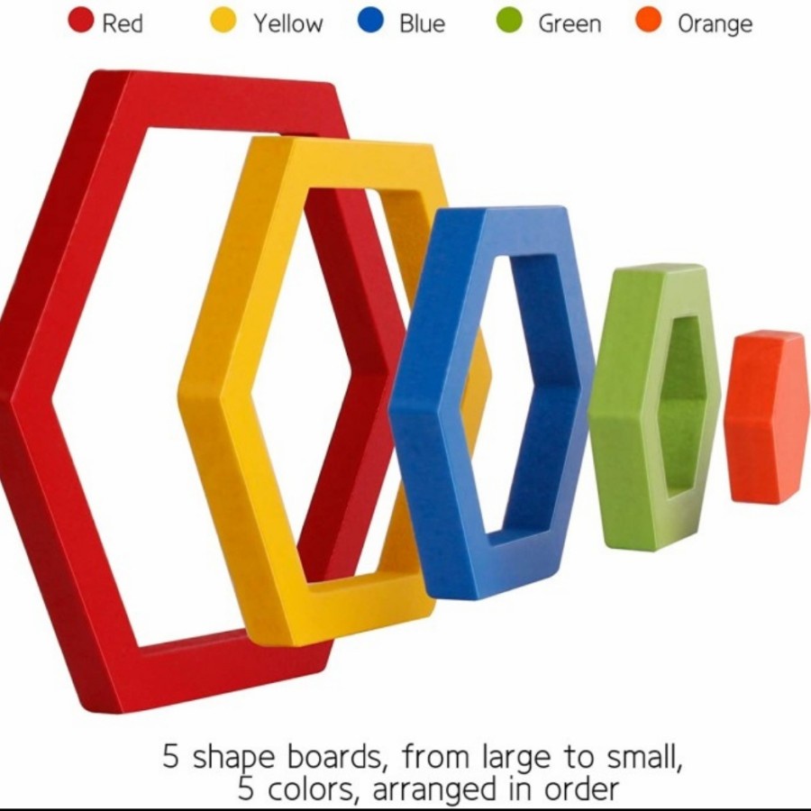 MAIN PUZZLE KAYU GEOMETRI 3D - Mainan Edukasi Montessori Anak